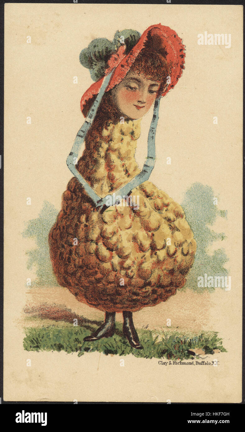 Frauenkopf auf einem Squash-Körper. Stockfoto