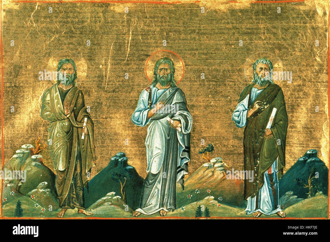 Heiligen Patriarchen (Menologion Basileios II) Stockfoto