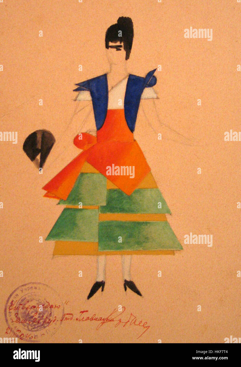 La dama duende ist ein Ölgemälde von I. Nivinskiy aus dem Jahr 1924. Dieses surrealistische Stück erforscht Themen des Mysteriums und des Ätherischen und stellt eine weibliche Figur in einer rätselhaften, außerweltlichen Atmosphäre dar. Das Gemälde ist bekannt für seine traumhaften Qualitäten und die Verwendung lebendiger Farbkontraste. Stockfoto