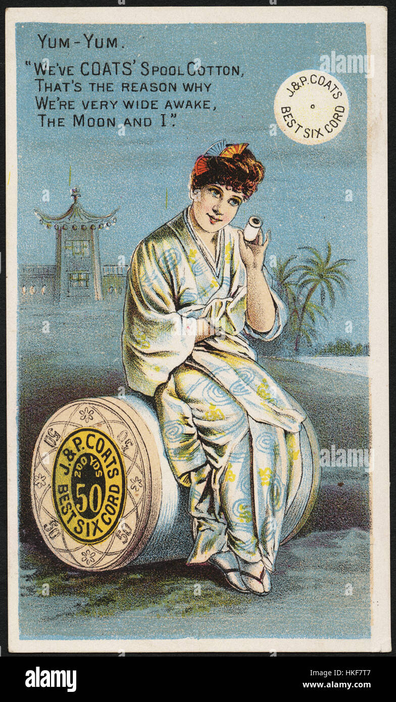 Yum-Yum. "Wir haben Coat Spule Baumwolle, das ist der Grund warum wir sehr hellwach sind, der Mond und ich." Stockfoto