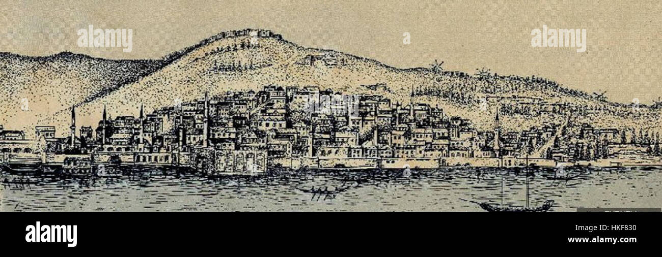 Izmir1714 Stich von Henri Abraham Chatelain Stockfoto