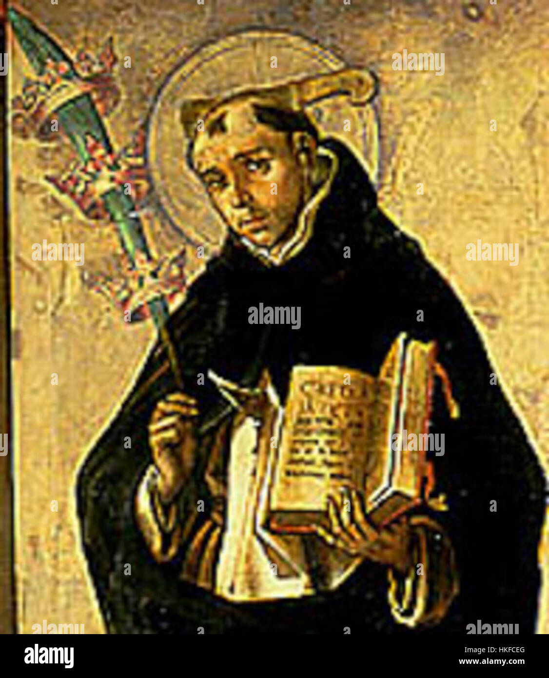 Das Gemälde „Petermartyr“ zeigt das Martyrium des heiligen Petrus und zeigt die dramatische und emotionale Intensität, die typisch für religiöse Kunst aus der Renaissance ist. Stockfoto