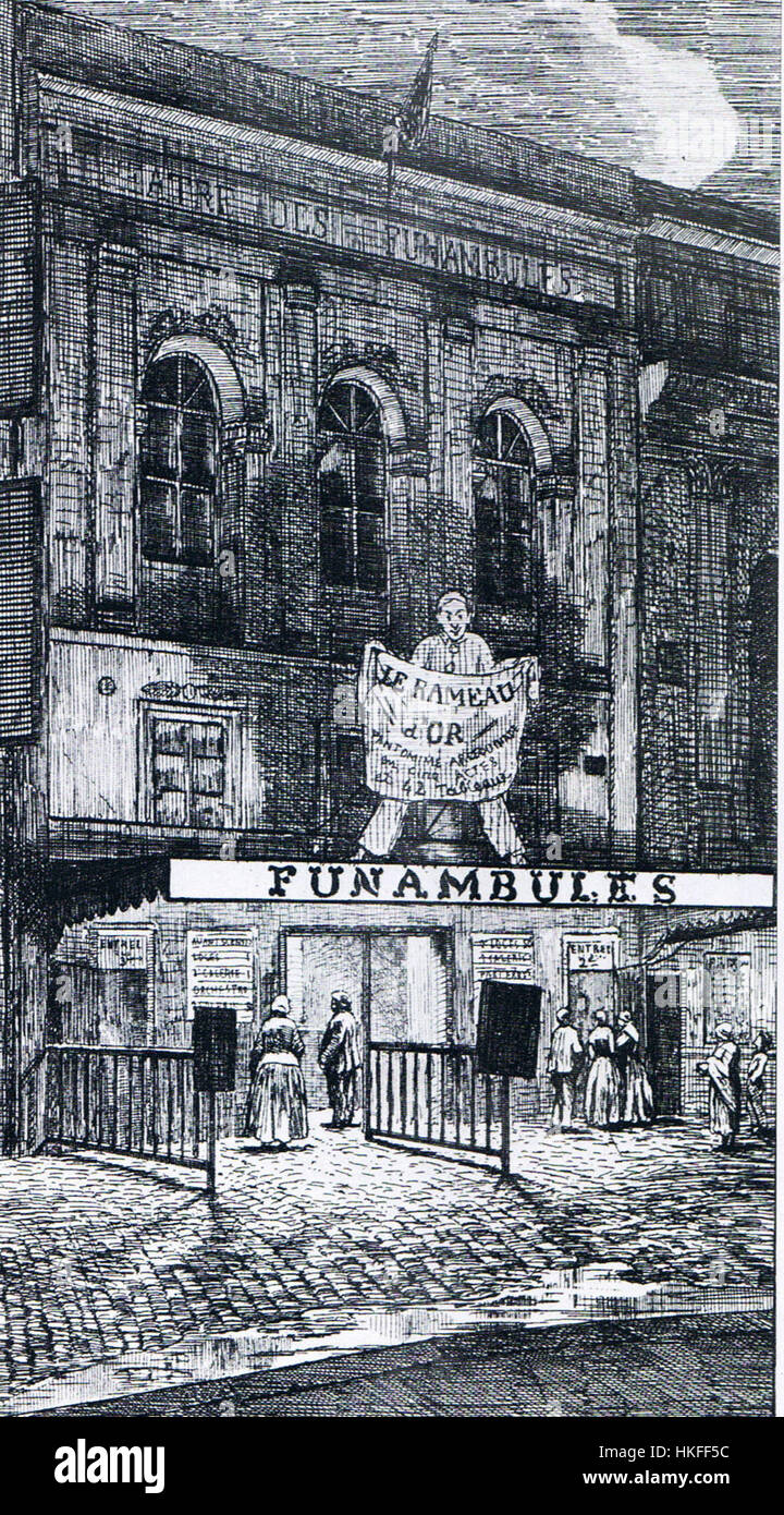 Das Theater des Funambules im letzten Jahr auf dem Boulevard du Temple, c. 1862 Stockfoto