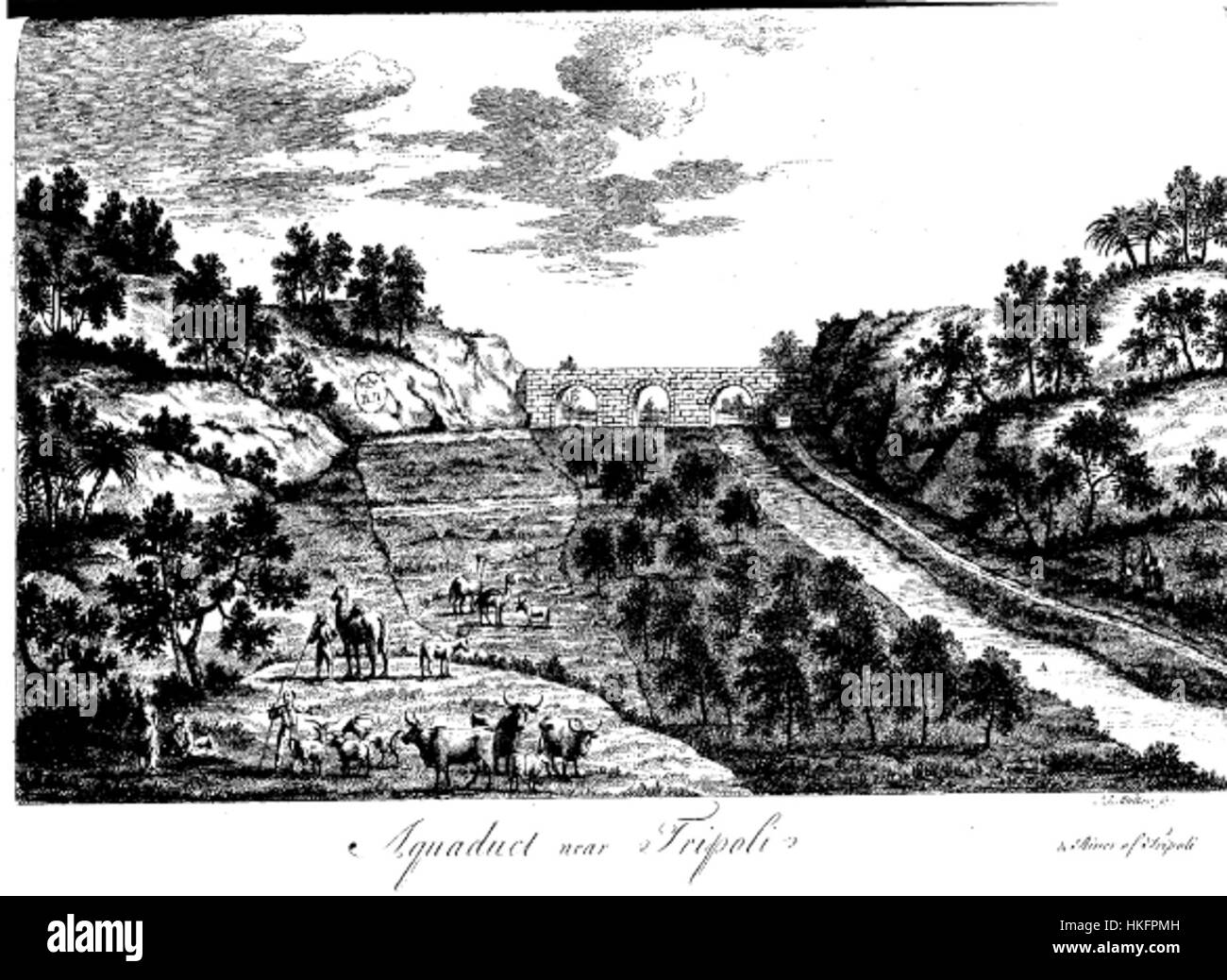 Das Gemälde „Aquament von Tripolis“ aus dem Jahr 1754 veranschaulicht die historische Bedeutung der Stadt Tripolis und zeigt ihre kulturelle und politische Bedeutung im 18. Jahrhundert. Stockfoto