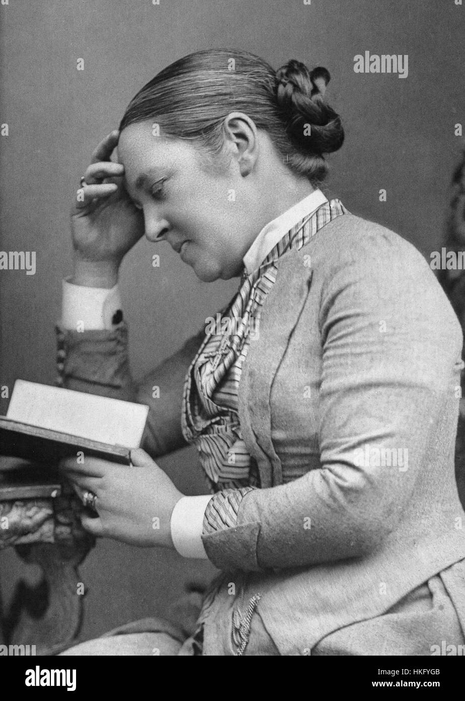 Ein historisches Porträt von Elizabeth Garrett Anderson, der ersten Ärztin Großbritanniens und Pionierin der Frauenarztausbildung. Stockfoto