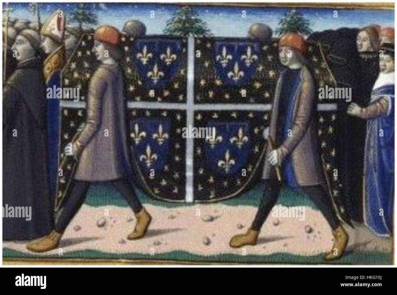 Begrafenis van Lodewijk van Orleans 1407 Stockfoto
