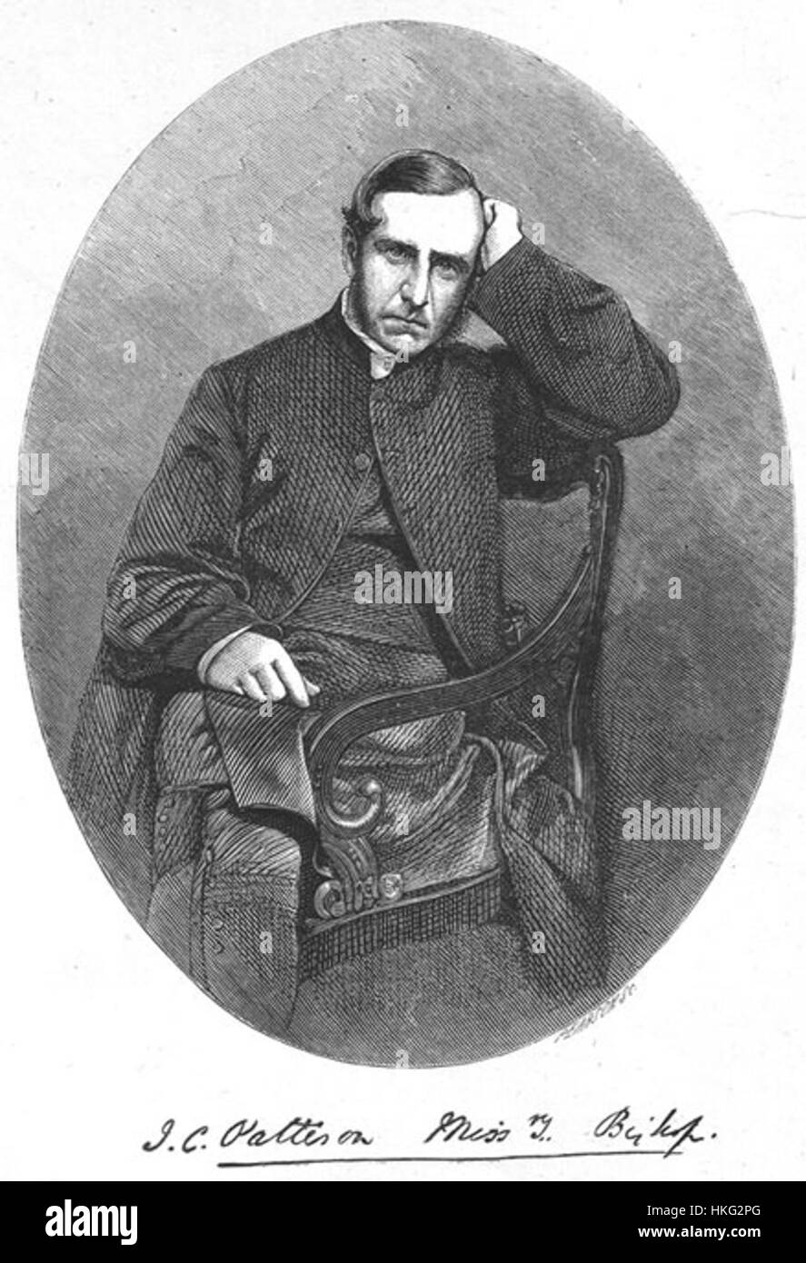 Porträt oder Darstellung von John Coleridge Patteson, einem anglikanischen Missionar und Bischof, der für seine Arbeit in Melanesien bekannt ist. Stockfoto