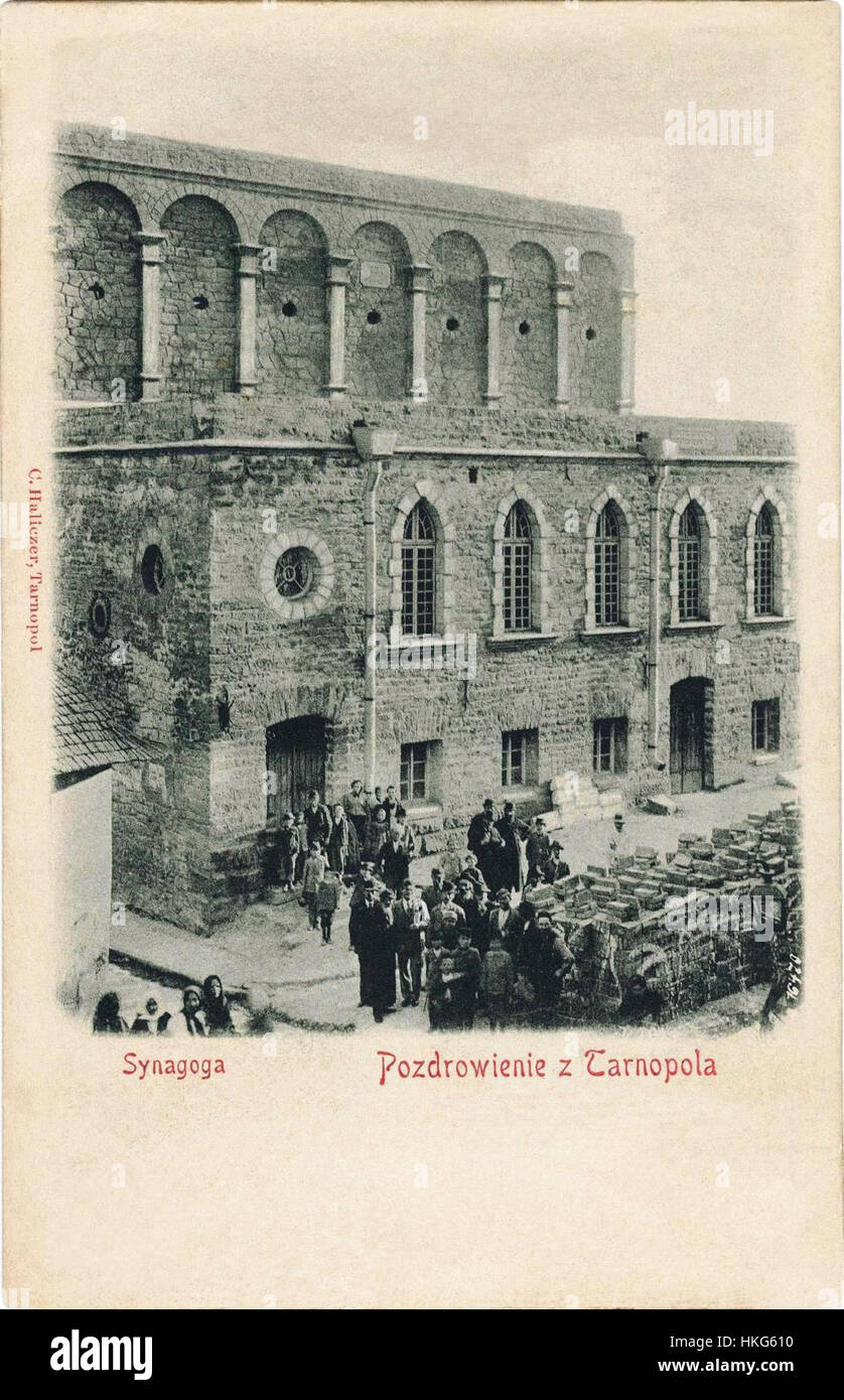 Die Tarnopol-Synagoge (Ternopil), ein historischer jüdischer Gottesdienst, ist ein wichtiges Symbol des jüdischen Erbes der Region. Die Synagoge in der Ukraine spiegelt die architektonische und kulturelle Bedeutung der jüdischen Gemeinden in Osteuropa wider. Stockfoto