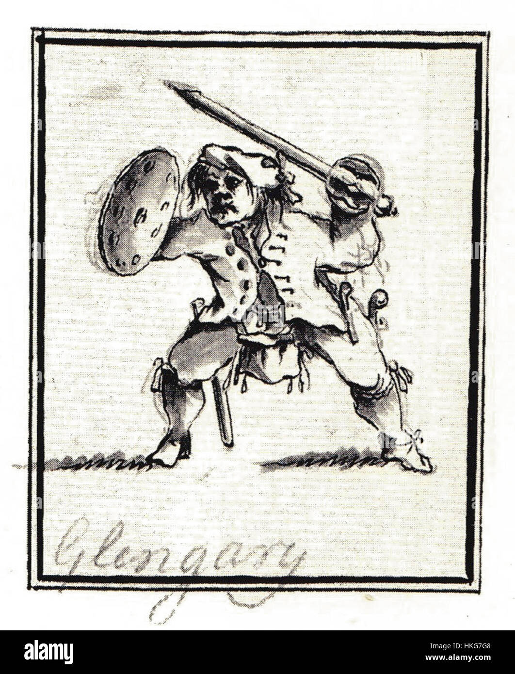 Eine Zeichnung von Penicuik, die die architektonische und natürliche Landschaft dieser Stadt erfasst. Das Werk zeigt feine Details und Elemente der schottischen Landschaft, einschließlich Strukturen und umliegendes Gelände. Stockfoto