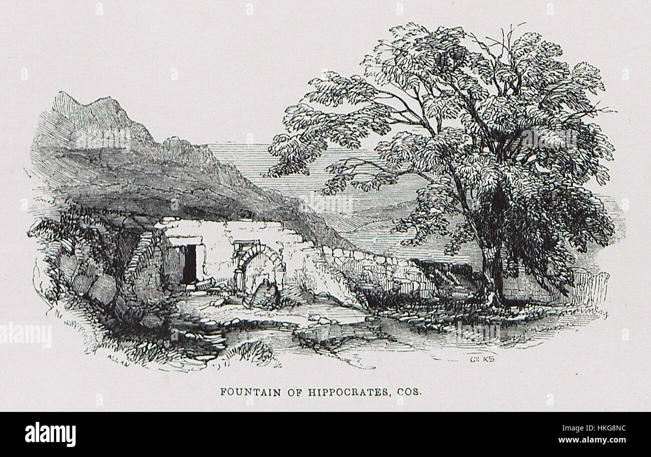 Brunnen des Hippokrates, Cos Allan John H 1843 Stockfoto
