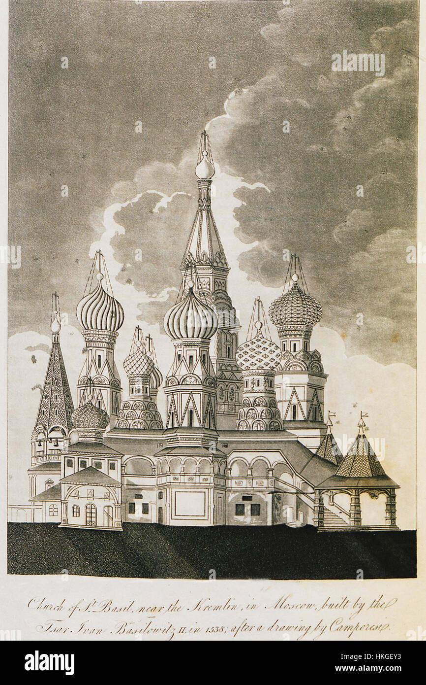 Kirche-Od S Basi in der Nähe der Kreml in Moskau gebaut werden der Zar Ivan Basilevitz II im Jahre 1538 Clarke Edward Daniel 1810 Stockfoto