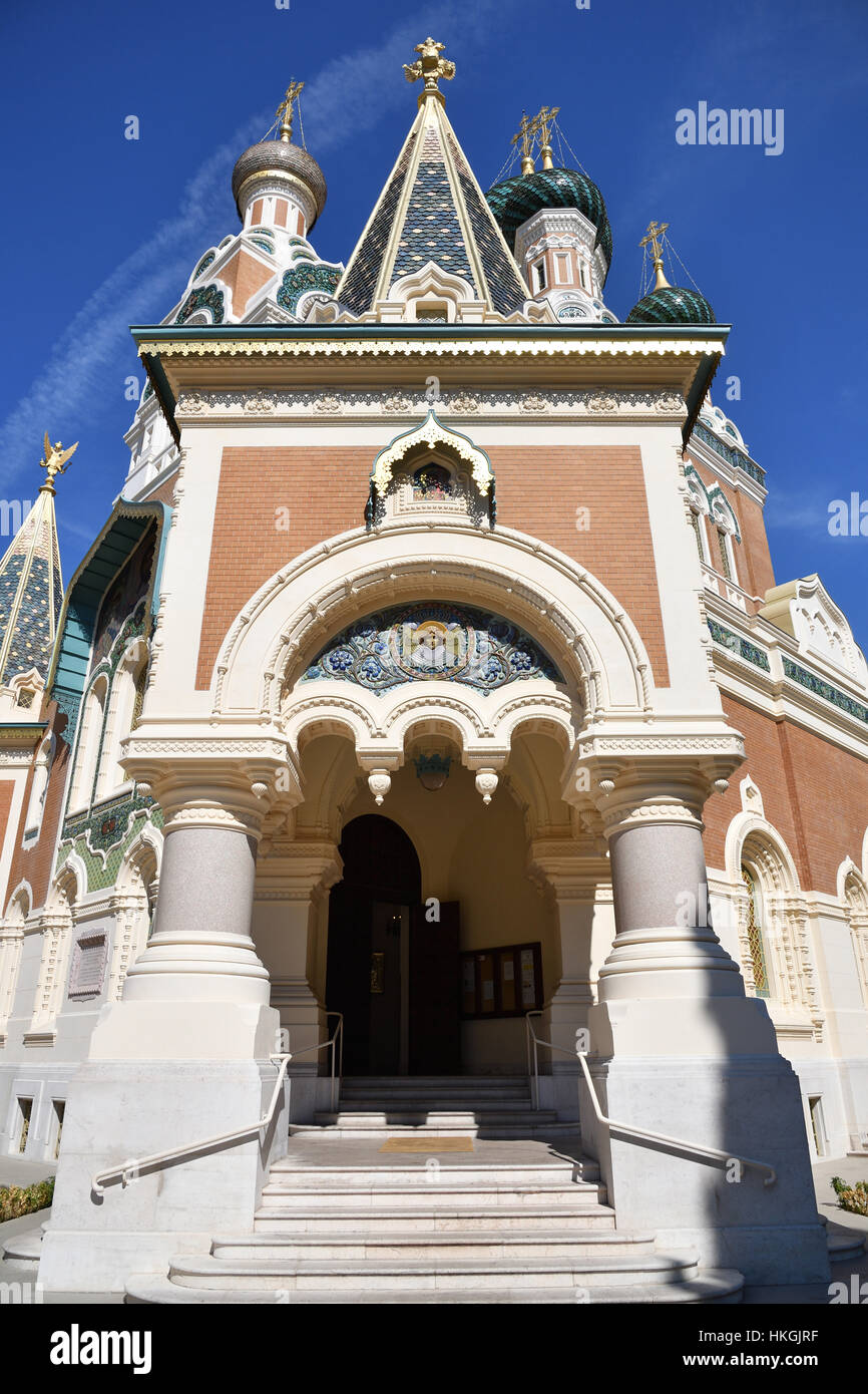 Nizza (Süd-Ost-Frankreich, Côte d ' Azur): Saint-Nicolas orthodoxe Kathedrale Stockfoto