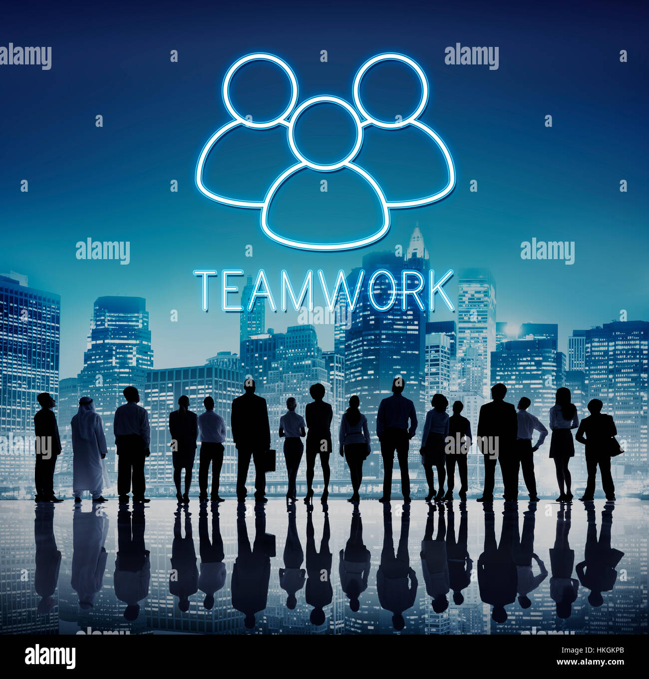 Partnerschaft Teamwork Support Alliance Grafikkonzept Stockfoto
