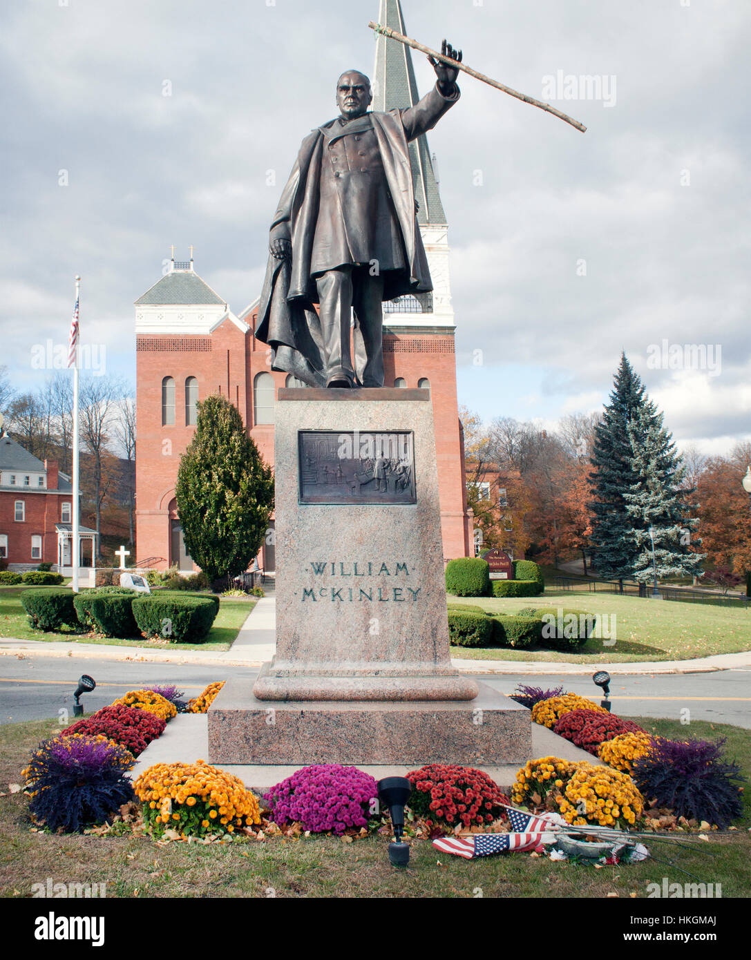 Präsident William McKinley Statue in Adams Massachusetts Stockfoto