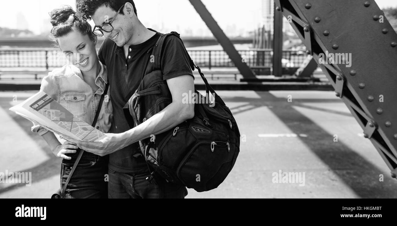 Paar Reisekonzept Ziel Reise Zweisamkeit Stockfoto