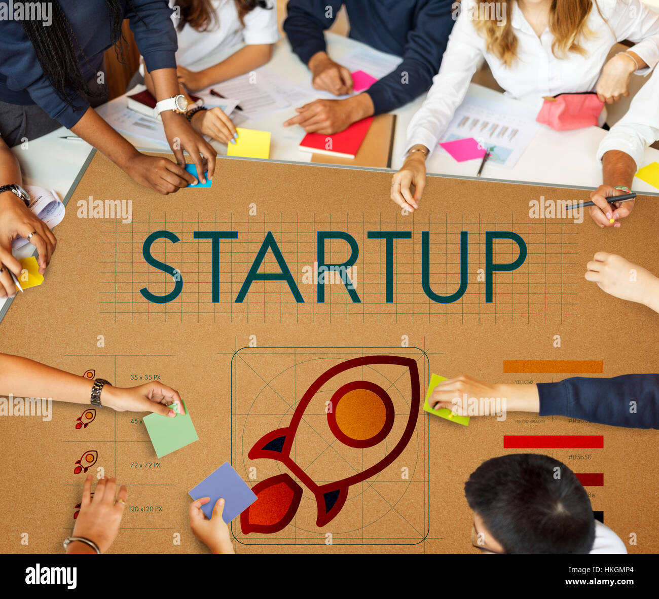 Startup Business Entrepreneurship Launch-Konzept Stockfoto