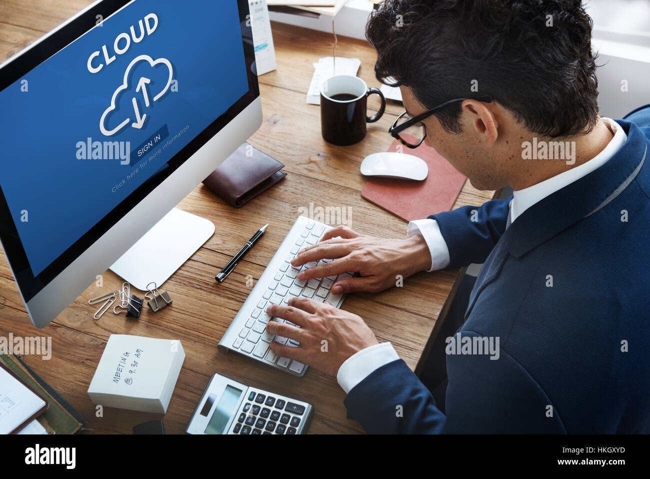 Cloud Storage moderne Technologie-Konzept Stockfoto