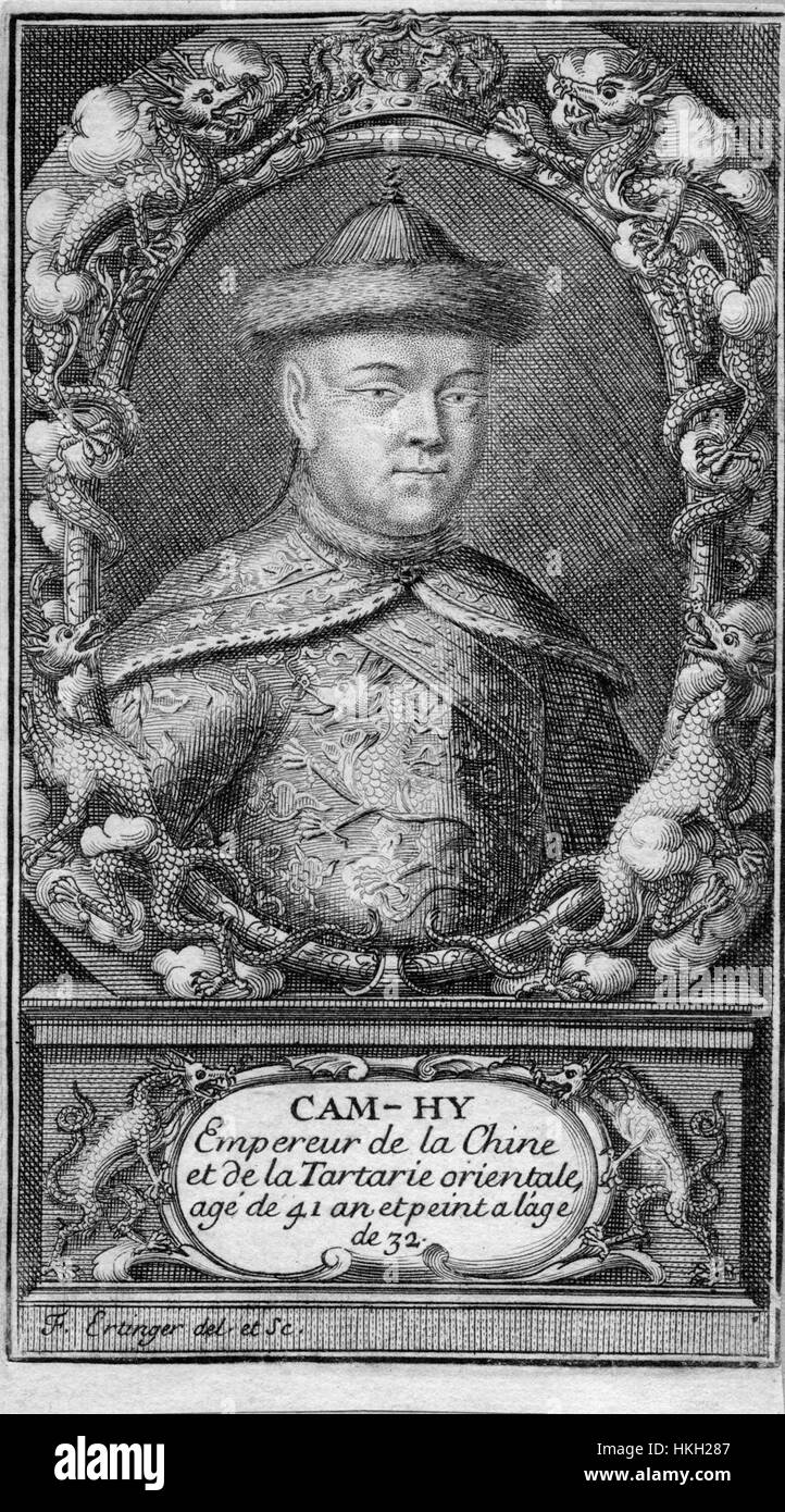 Dieses Kunstwerk zeigt Kaiser Kangxi, einen der am längsten regierenden Kaiser in der chinesischen Geschichte, bekannt für seine bedeutenden Beiträge zur Konsolidierung und Expansion der Qing-Dynastie. Stockfoto Dieses Kunstwerk zeigt Kaiser Kangxi, einen der am längsten regierenden Kaiser in der chinesischen Geschichte, bekannt für seine bedeutenden Beiträge zur Konsolidierung und Expansion der Qing-Dynastie. Stockfoto