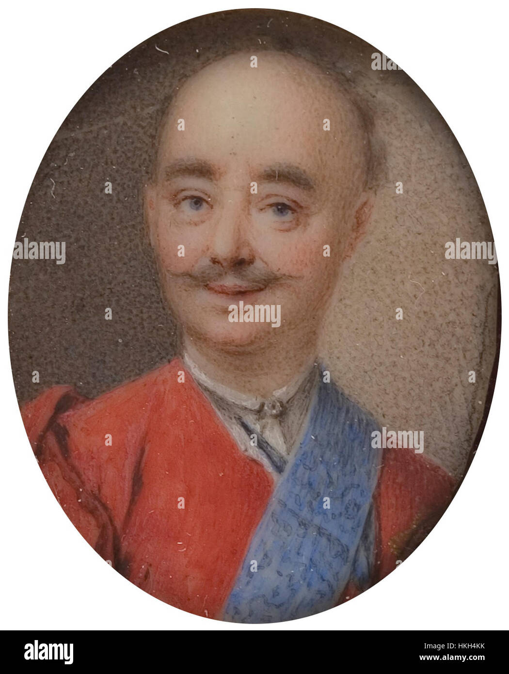 Ein Porträt von Franciszek Salezy Potocki, einem polnischen Adligen und politischen Figur, das ein Beispiel für Porträt des 18. Jahrhunderts mit Liebe zum Detail und Statussymbolträchtigkeit darstellt. Stockfoto