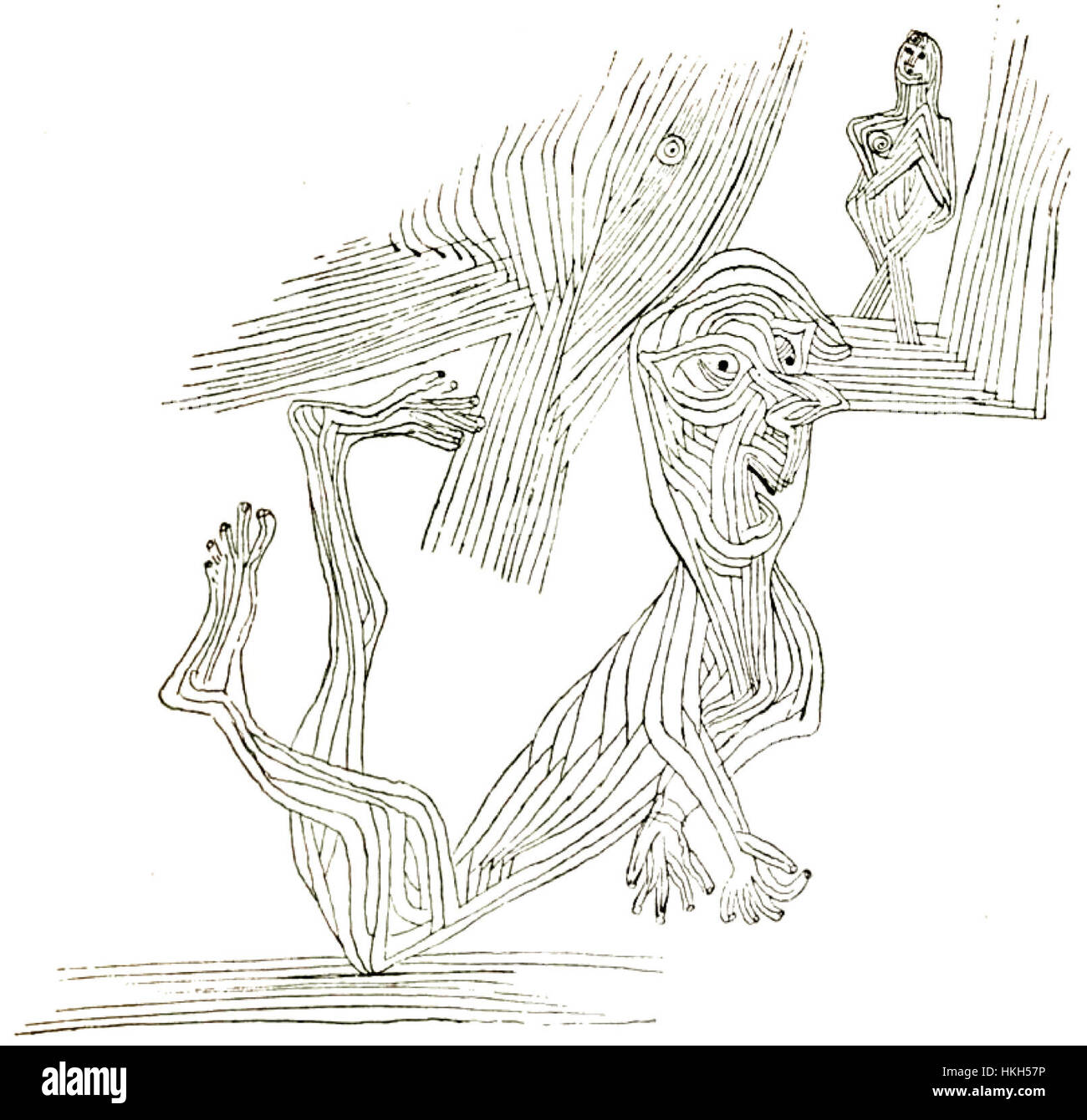 Paul Klees Illustration „Crevel“ aus dem Jahr 1930 verwendet abstraktes ...