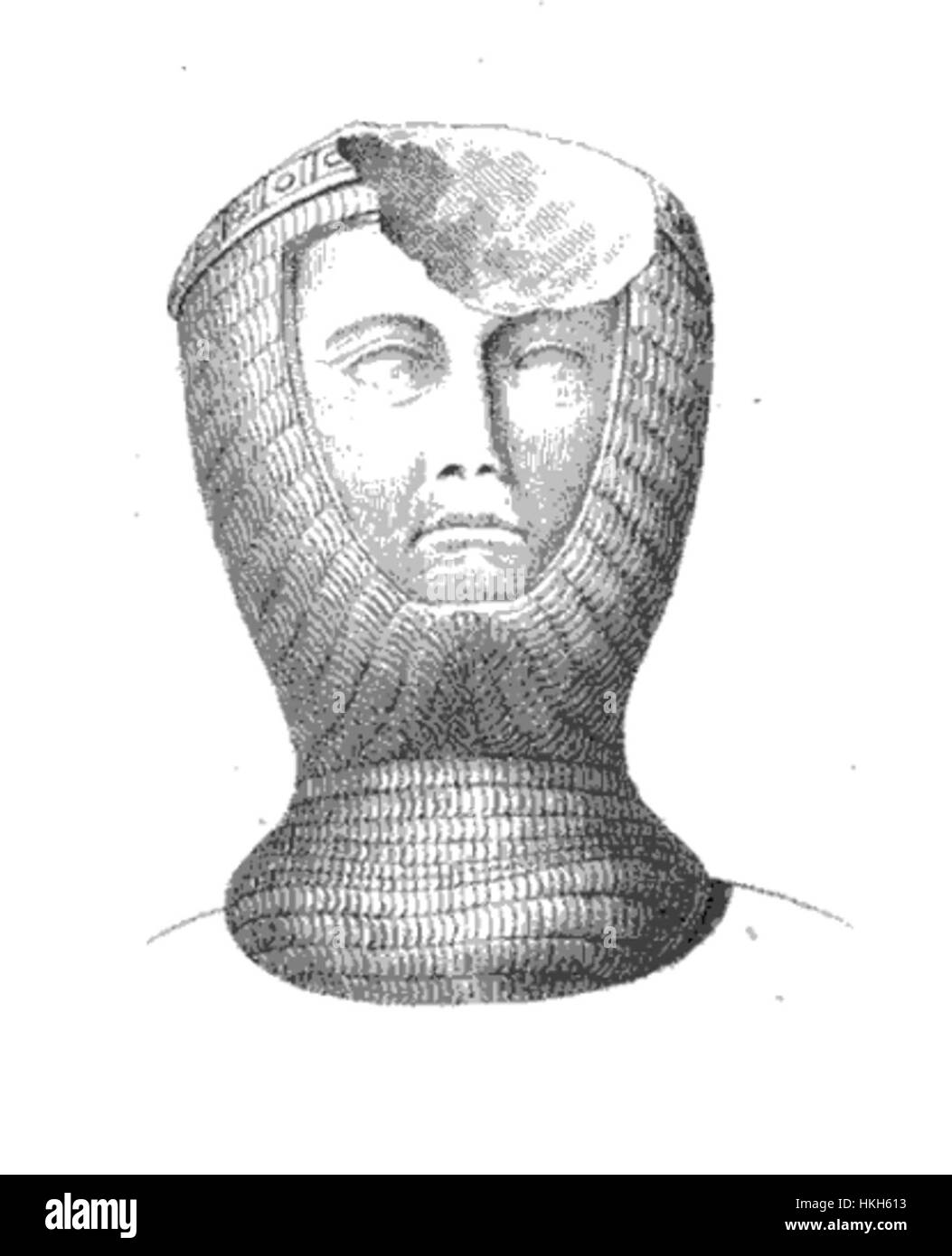 Dieses Kunstwerk zeigt ein detailliertes Porträt von Peter II. Von Savoyen, das die Merkmale des Savoyen-Monarchen während seiner Regierungszeit im 17. Jahrhundert hervorhebt. Stockfoto