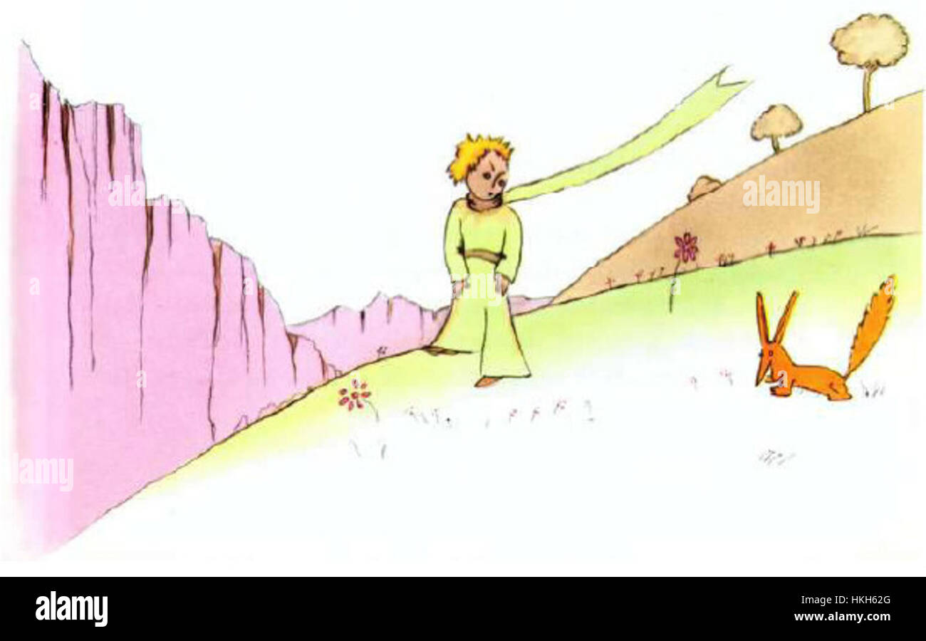 Der Kleine Prinz Mit Fuchs Das Gemälde „Piccolo Principe ConLaVolpe“ (der kleine Prinz mit dem