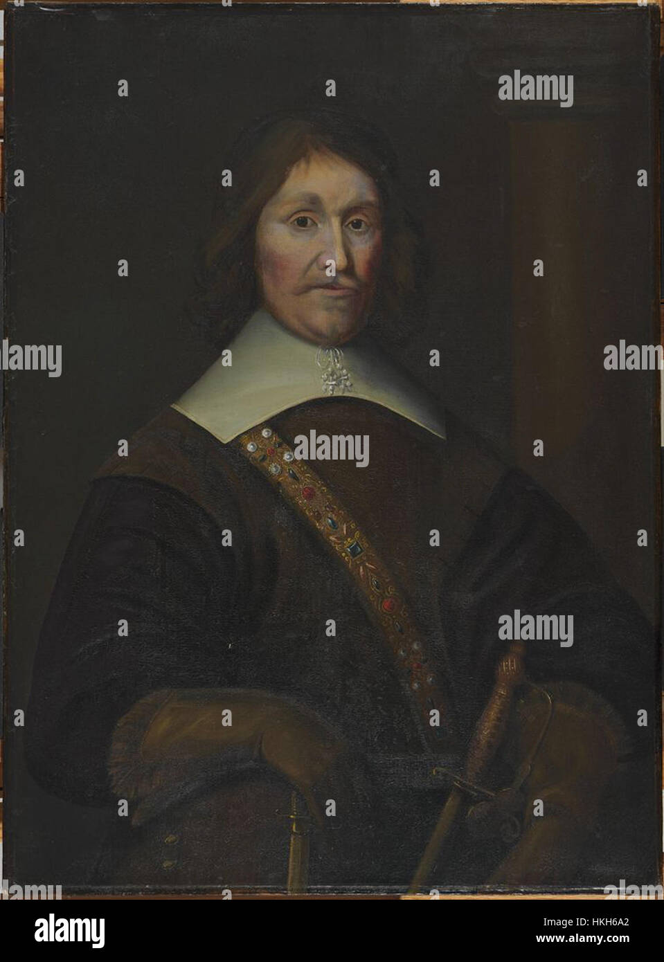 Richard Saltonstall, eine koloniale Gestalt des 17. Jahrhunderts und Wohltäter der Harvard University, spielte eine Rolle in der frühen amerikanischen Bildungs- und Wohltätigkeitsgeschichte. Stockfoto
