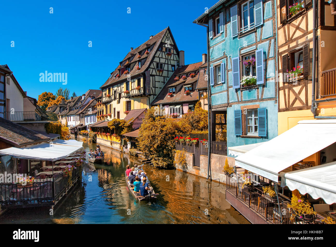Altstadt in Colmar, Elsass Stockfoto