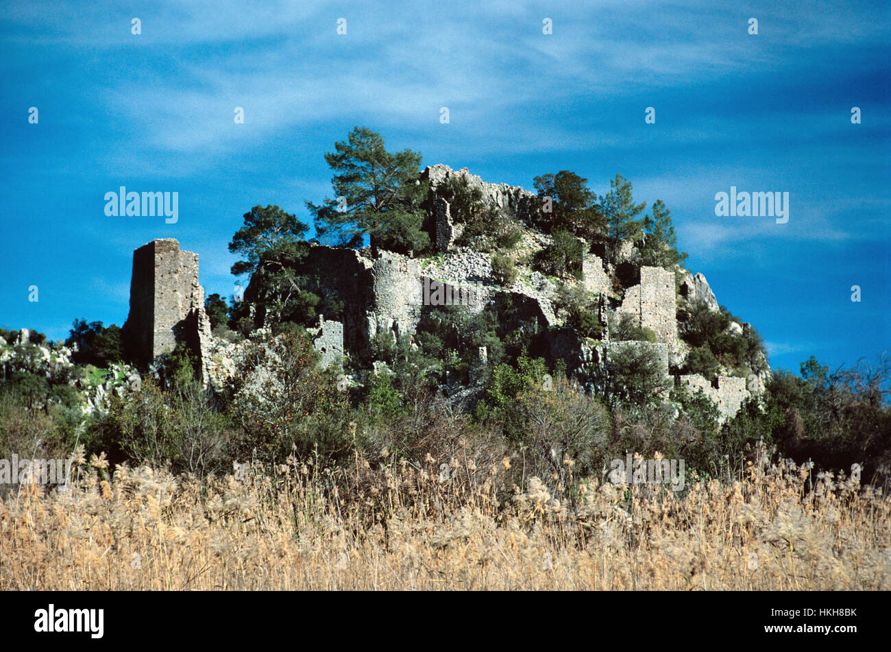 Alte Zitadelle der klassischen lykischen Stadt Olympos, in der Provinz Antalya, Türkei Stockfoto