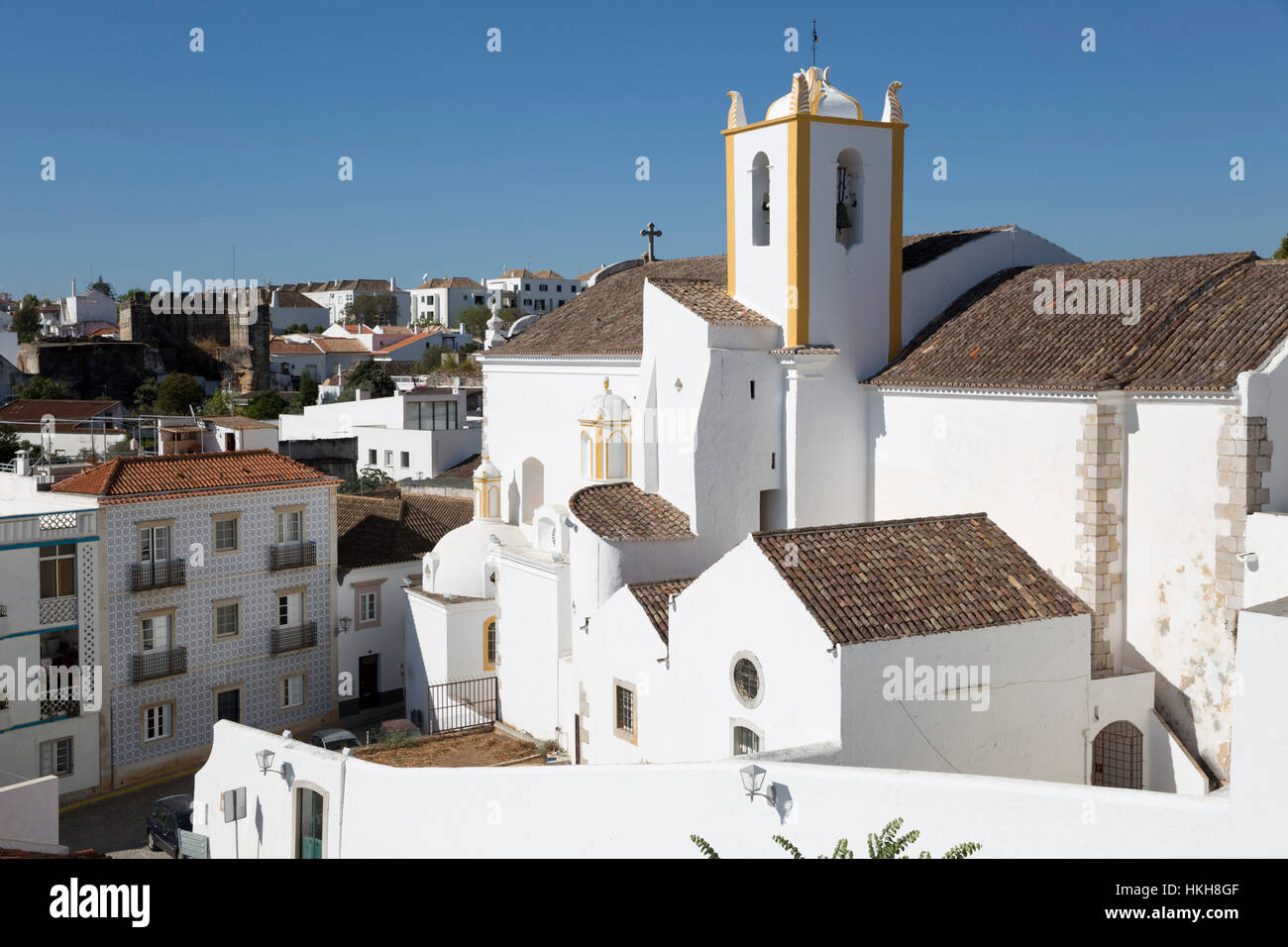 Igreja de Santiago Kirche, Tavira, Algarve, Portugal, Europa Stockfoto