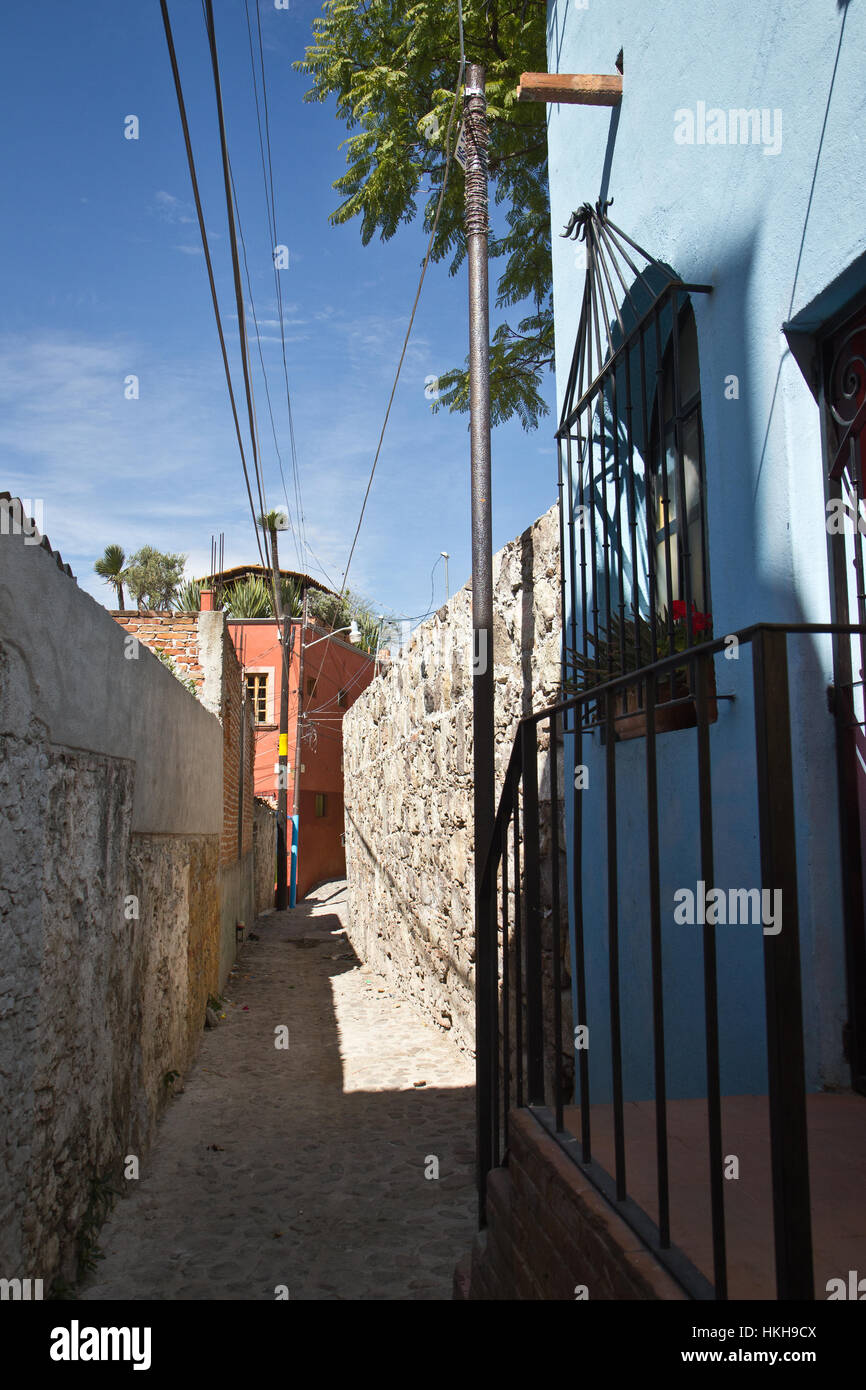 Straße von San Miguel de Allende, Mexiko Stockfoto