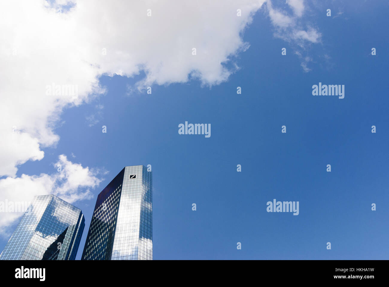Frankfurt Am Main: Deutsche Bank-Türme, Banken, Hessen, Hessen, Deutschland Stockfoto