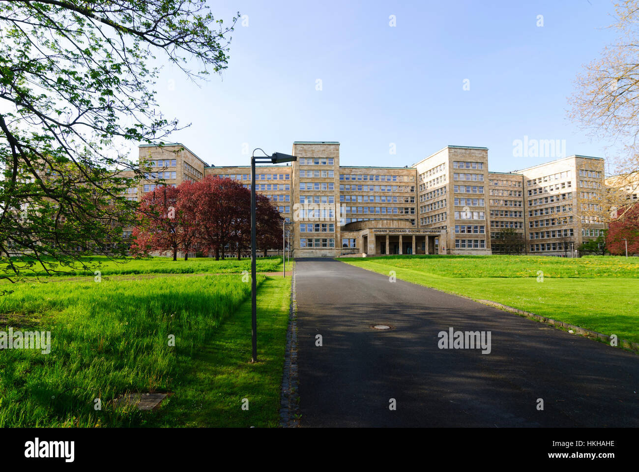 Frankfurt Am Main: ehemalige I.G. Farben-Haus, jetzt der j.w. Goethe-Universität, Nördlich des Stadtzentrums, Hessen, Hessen, Deutschland Stockfoto