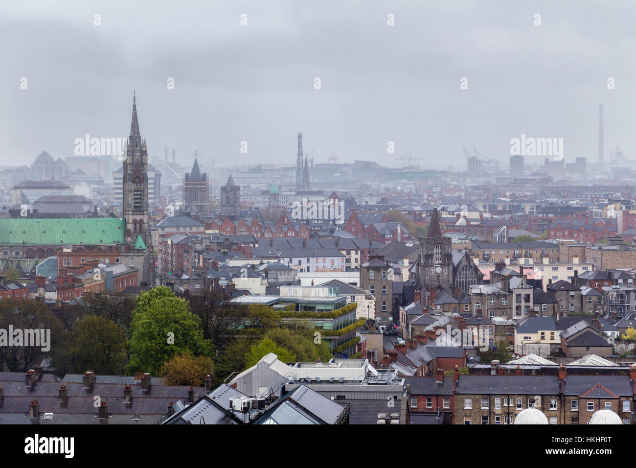 Blick von der Dachterrasse von Dublin, Irland Stockfoto