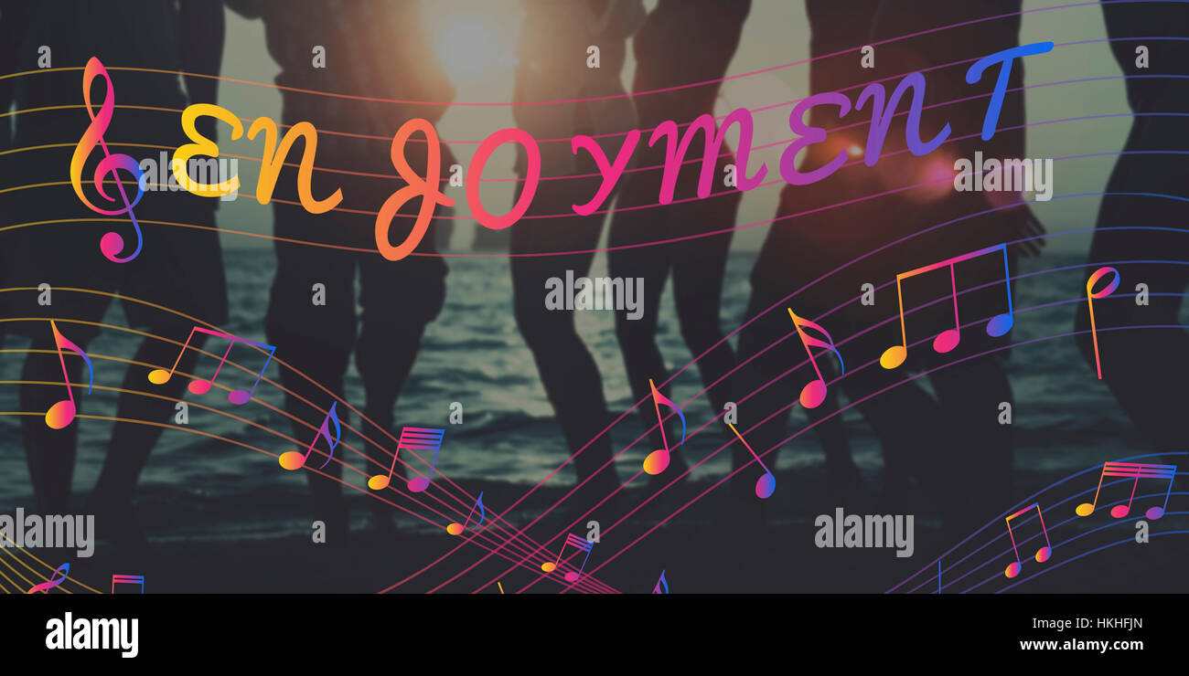 Melodie Musik Note Rhythmus Grafikkonzept Stockfoto