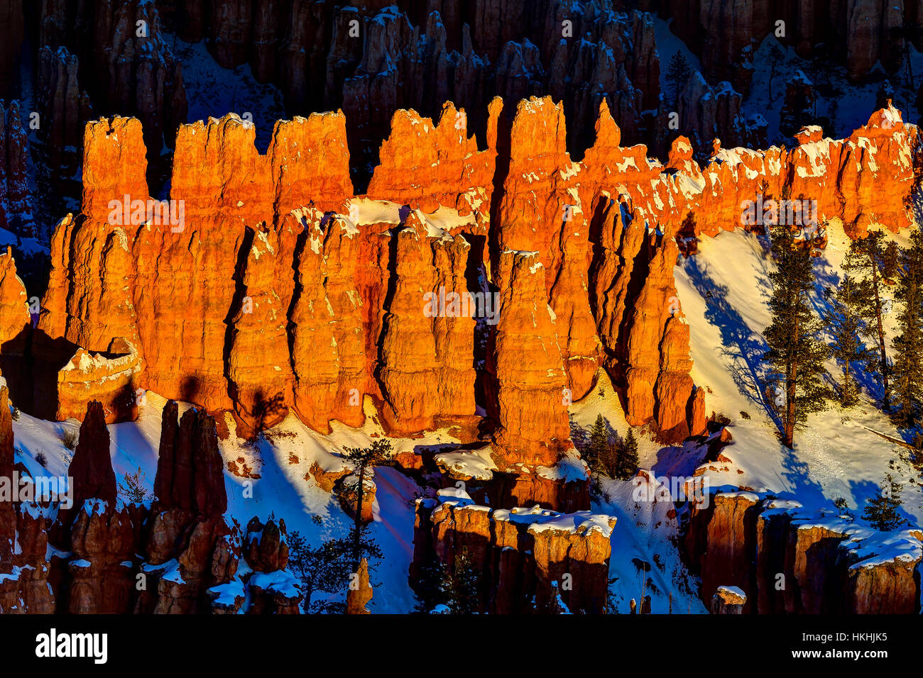 Sonnenaufgang im Bryce Canyon, abstracts Stockfoto