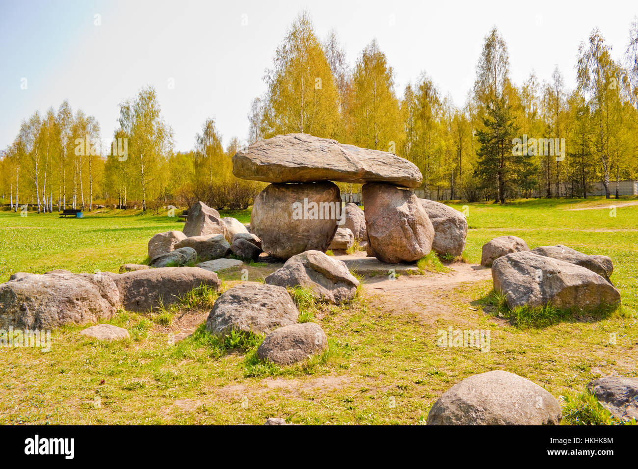 Geologischen Park - Museum von Felsbrocken in Minsk, Belarus. Stockfoto