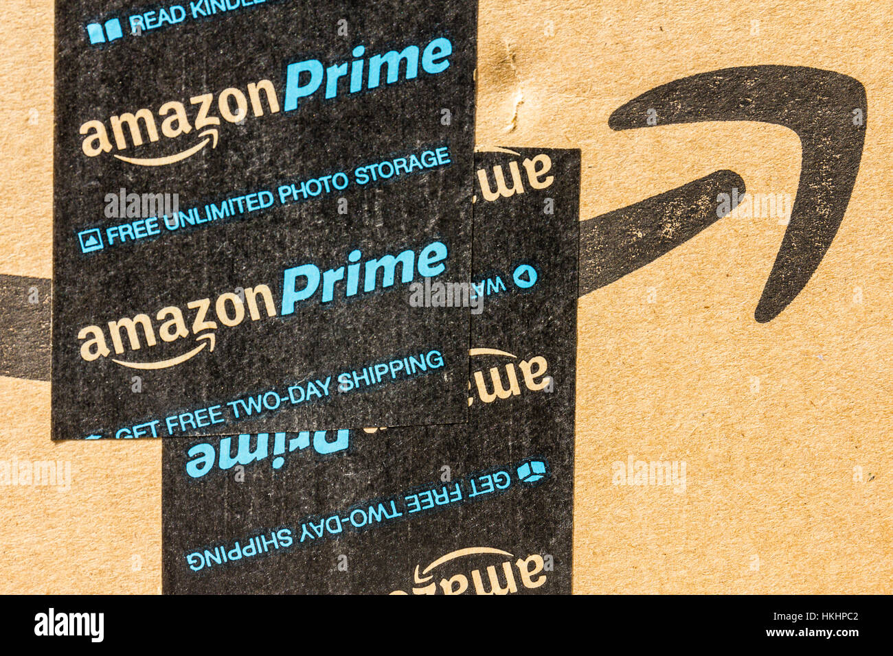 Indianapolis - ca. September 2016: Amazon Prime Paket Paket. Amazon.com ist eine führende Online-Händler II Stockfoto