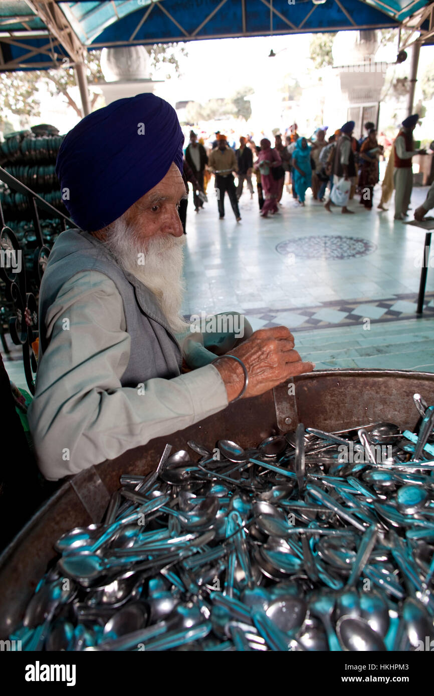 Küchen auf den goldenen Tempel in Amritsar, Indien Stockfoto