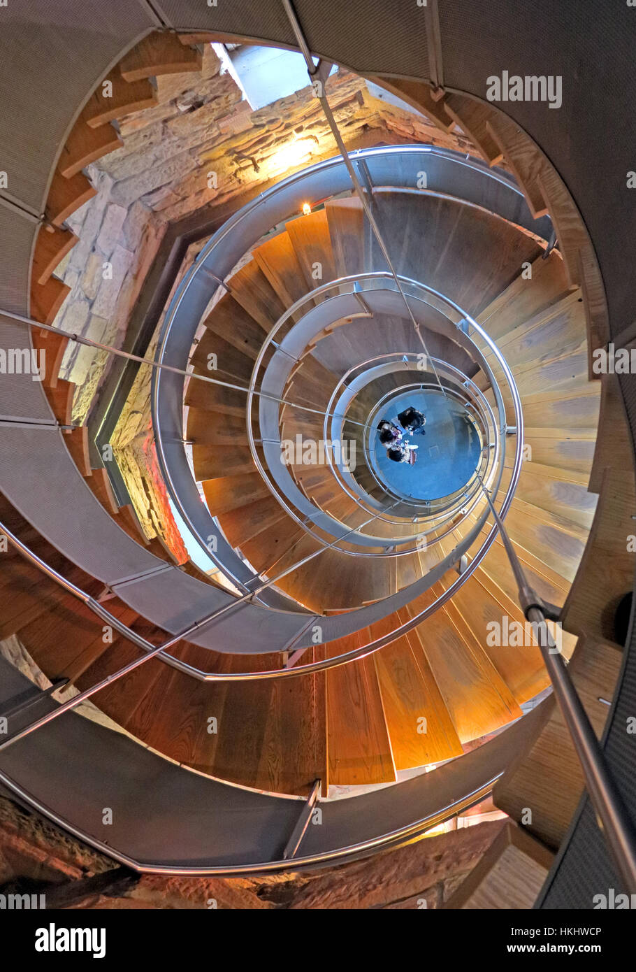 The Lighthouse Helical Staircase, 11 Mitchell LN, Glasgow, Schottland, Vereinigtes Königreich, G1 3NU Stockfoto