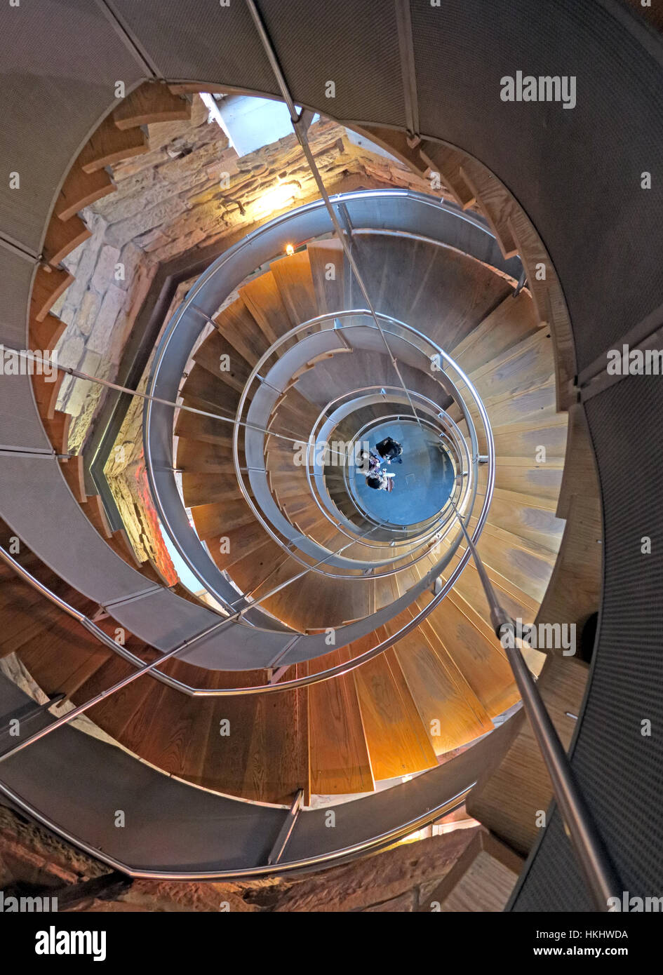 The Lighthouse Helical Staircase, 11 Mitchell LN, Glasgow, Schottland, Vereinigtes Königreich, G1 3NU Stockfoto