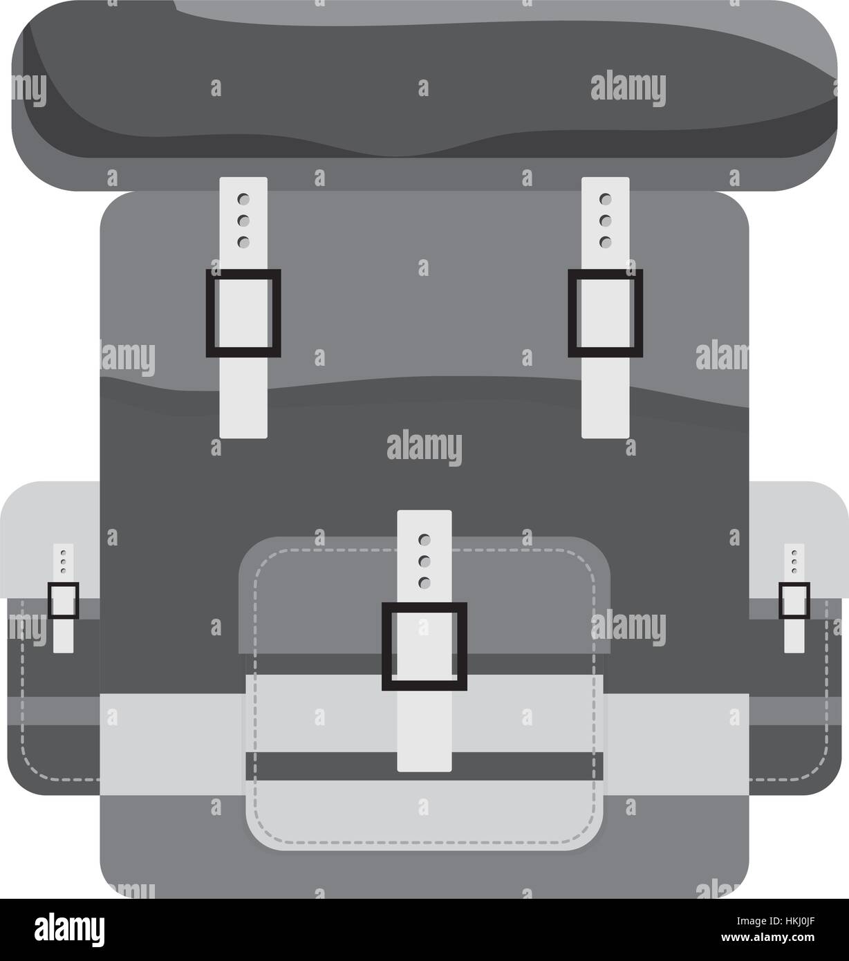 Militär Armee Kontur Rucksack Symbolbild, Vektor-illustration Stock Vektor