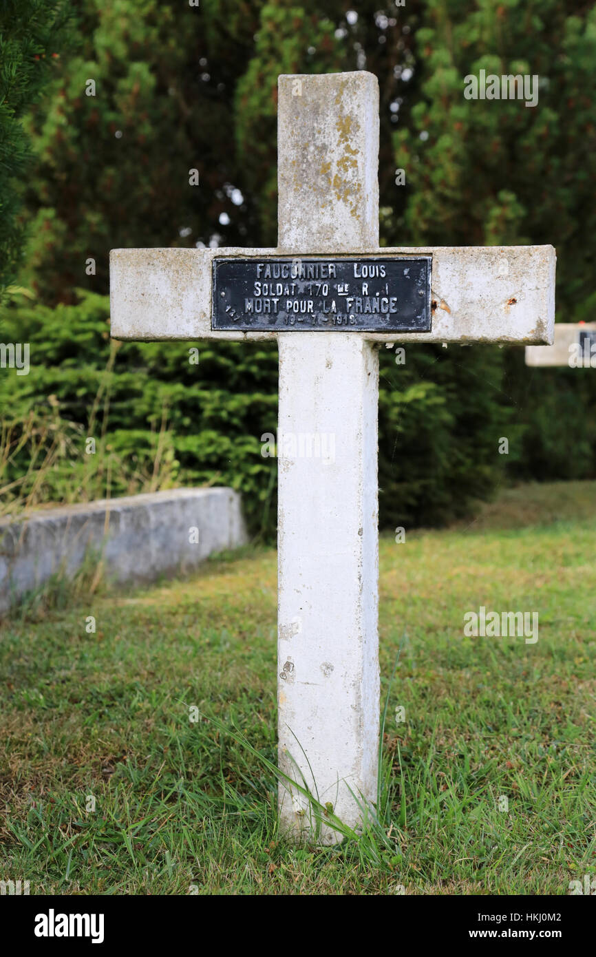 Tombe de Guerre Commonwealth. Coulommiers. Stockfoto