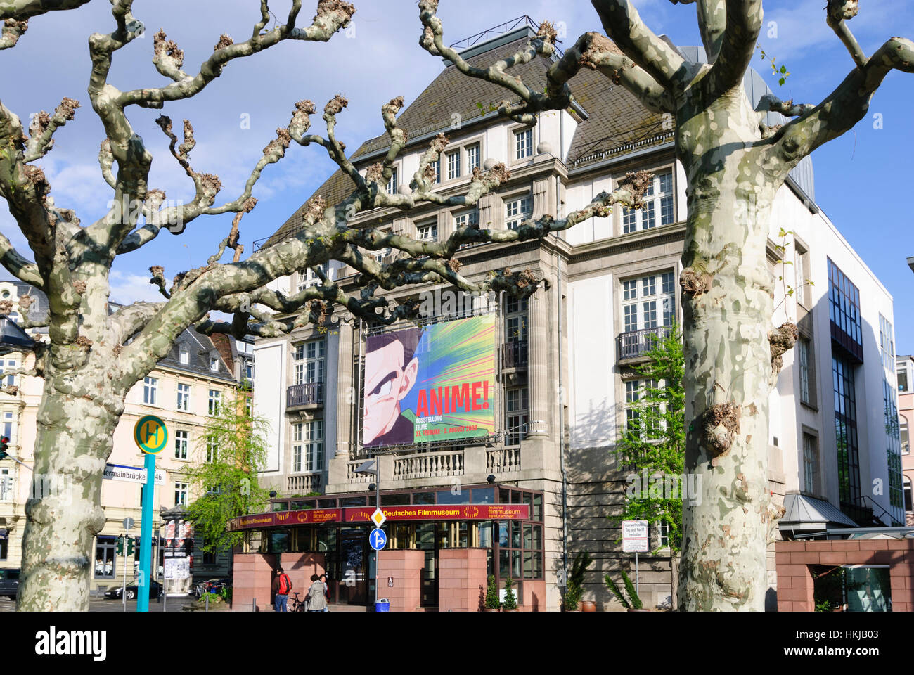 Frankfurt Am Main: Museumsufer; Deutsches Filmmuseum, Museumsufer, Hessen, Hessen, Deutschland Stockfoto