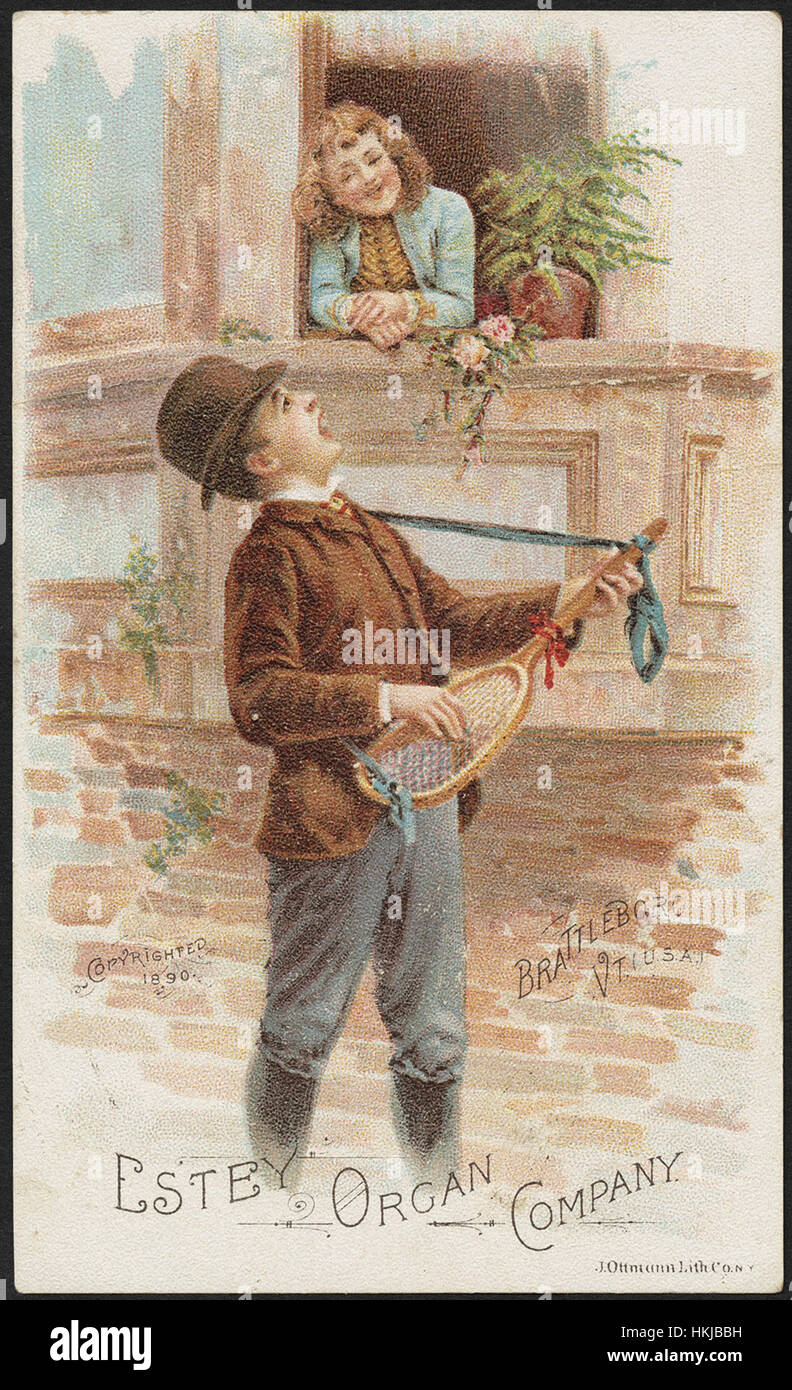 Estey Organ Company. (vorne) Stockfoto