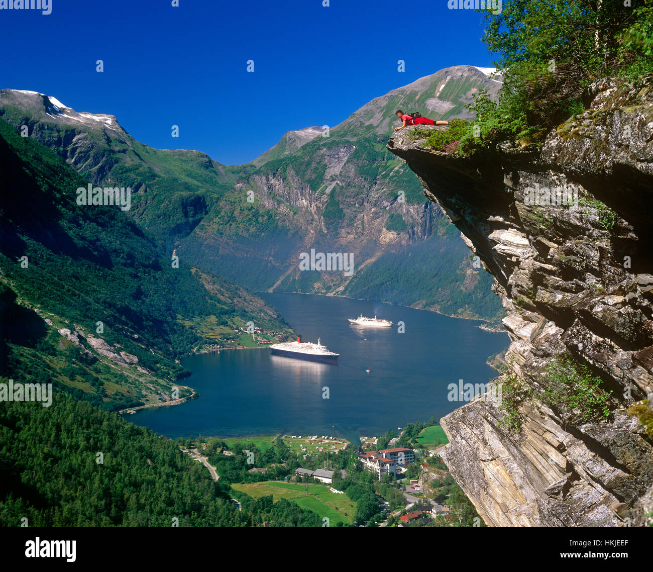 Touristischen bewundern Geirangerfjord, mehr Og Romsdal, Norway23 Stockfoto
