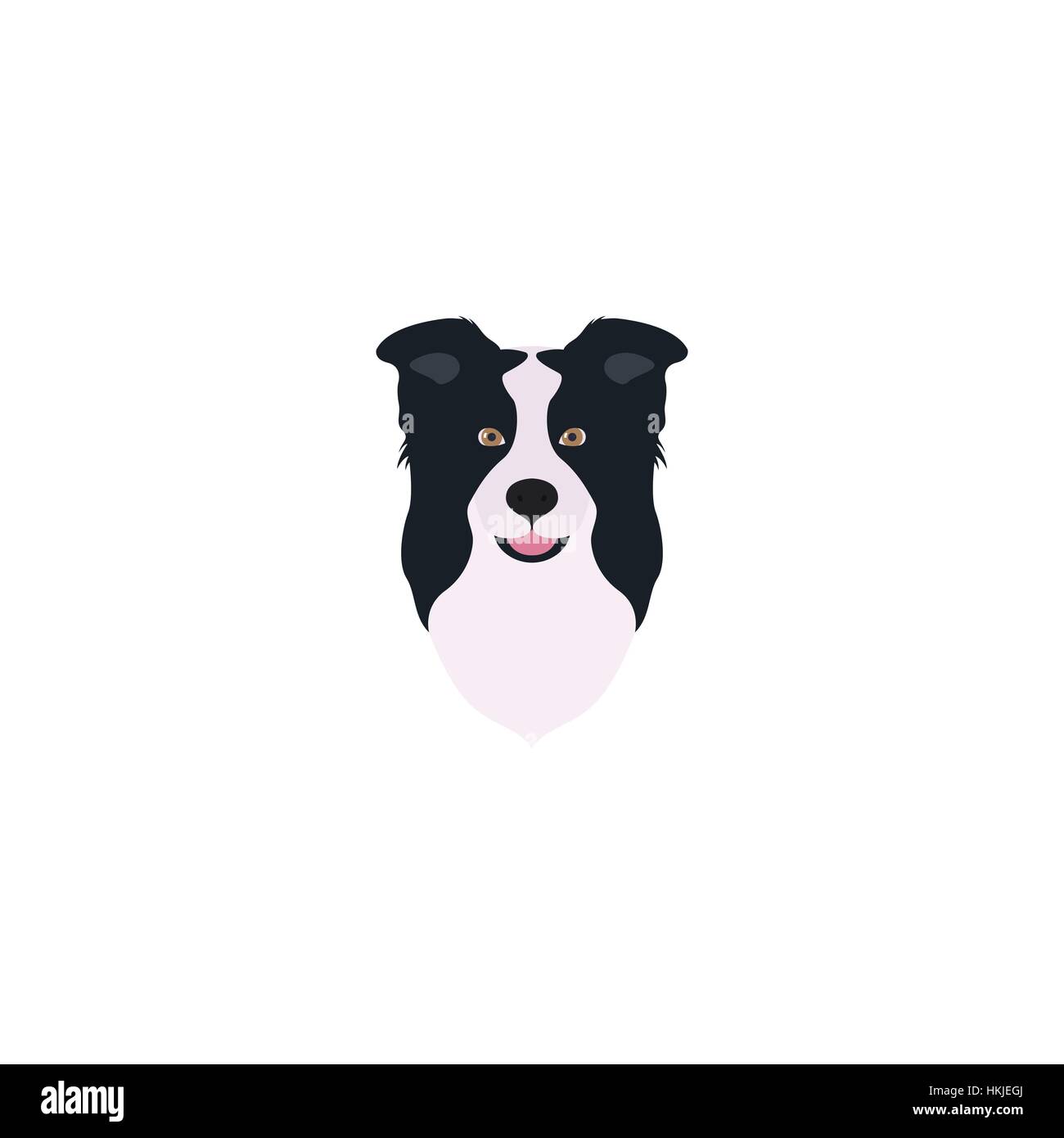 Abstraktes Vektor-Illustration von Border-Collie Kopf. Stock Vektor