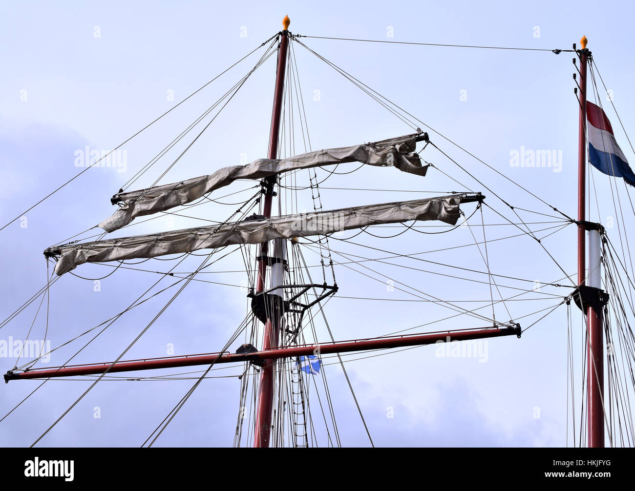 Der fliegende Holländer Segel mast Stockfoto