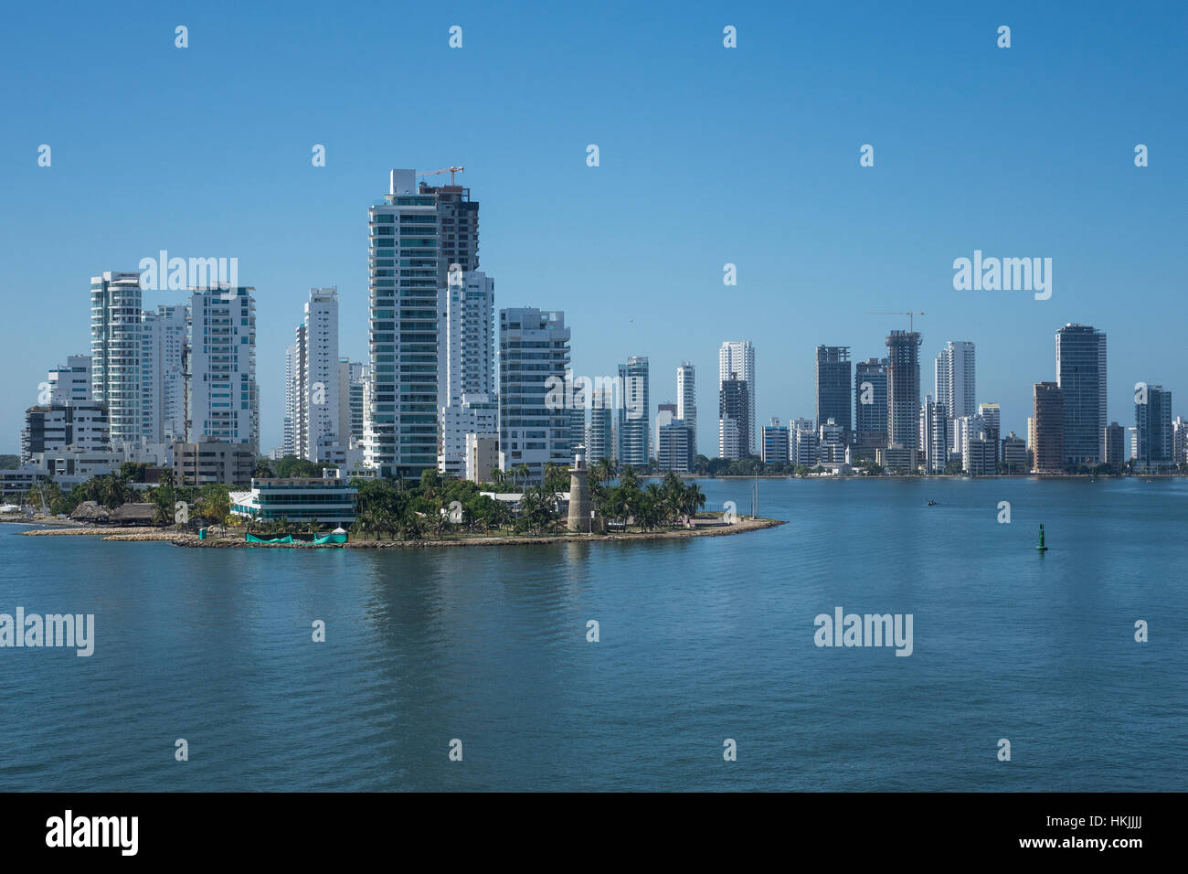 Kolumbien, Cartagena, Bocagrande skyline Stockfoto