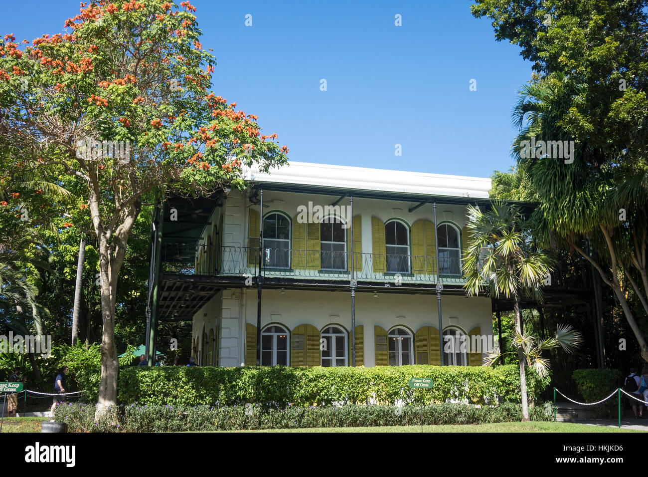 USA, Florida, Key West, Hemingway-Haus vom Garten Stockfoto